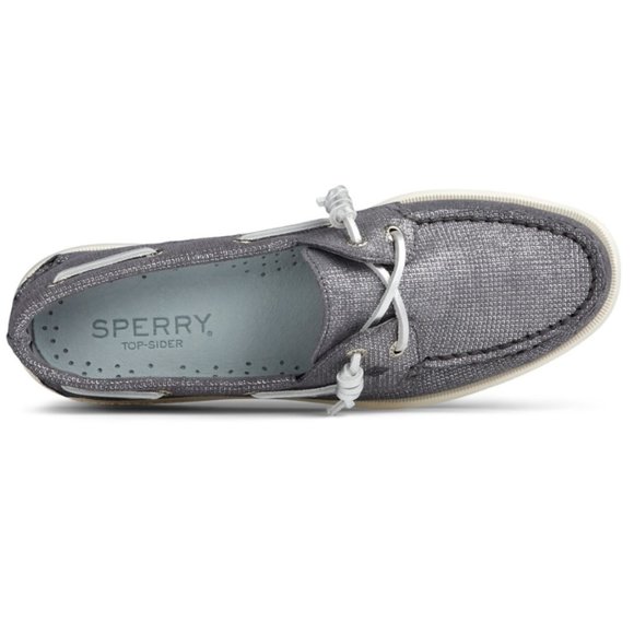 Sperry Vida Brushed Silver Metallic Boat Shoes - Picture 5 of 15